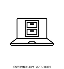 Online storage icon, eps 10