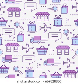 Online store. delivery. seamless background