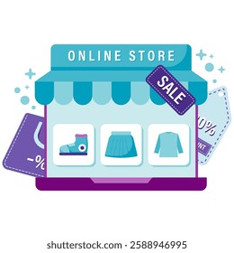 online store display, discounts and online stores