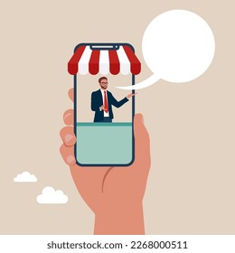 Online Store. E-Commerce. Business Concept.  Modern vector illustration in flat style