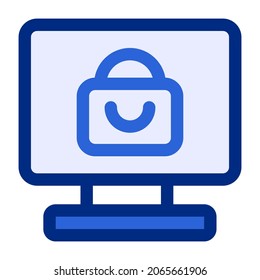E-Commerce-Symbol im Online-Shop
