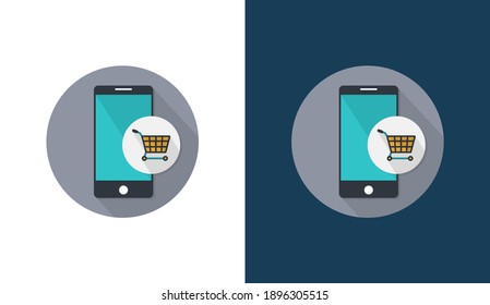 Online Store flat icon logo design vector template, Online Shop icon concepts, Creative design
