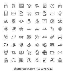 Online store flat icon set. Single high quality outline symbol of info for web design or mobile app. Thin line signs for design logo, visit card, etc. Outline logo of graphic online store 