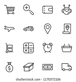 Online store flat icon set. Single high quality outline symbol of info for web design or mobile app. Thin line signs for design logo, visit card, etc. Outline logo of graphic online store 