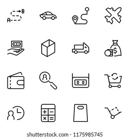 Online store flat icon set. Single high quality outline symbol of info for web design or mobile app. Thin line signs for design logo, visit card, etc. Outline logo of graphic online store 