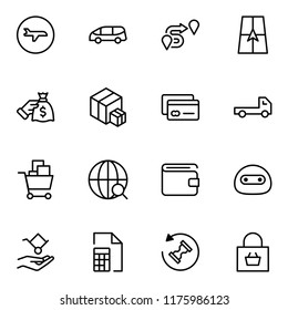 Online store flat icon set. Single high quality outline symbol of info for web design or mobile app. Thin line signs for design logo, visit card, etc. Outline logo of graphic online store 