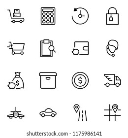 Online store flat icon set. Single high quality outline symbol of info for web design or mobile app. Thin line signs for design logo, visit card, etc. Outline logo of graphic online store 