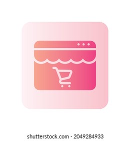 online store gradient icon isolated on white background
