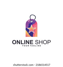 Online store gradient logo awesome