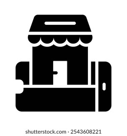 Icono de la tienda en línea para el comercio electrónico y las plataformas minoristas digitales