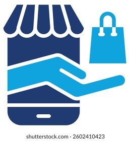 Online Store Icon Element For Design