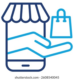 Online Store Icon Element For Design