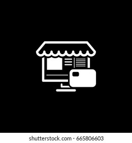 Online Store Icon. Flat Design. Business Concept. Isolated Illustration