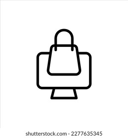 online store icon with isolated vektor and transparent background.