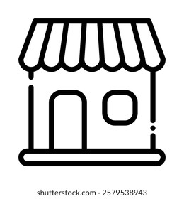 Online Store Icon in Line Style