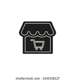 Online store icon. Logo element illustration. Online store symbol design from eCommerce collection. Simple Online store concept. Can be used in web and mobile UI UX