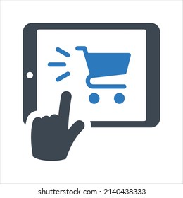 Online store icon. Vector and glyph