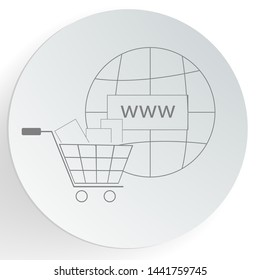 on-line store icon. Vector illustration.