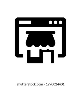Online store icon (vector illustration)