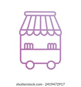 online store icon with white background vector stock illustration