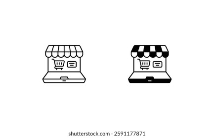 Online store icons set vector stock illustration
