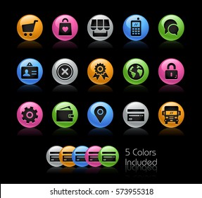 Online Store Icons // The vector file Includes 5 color versions in different layers.