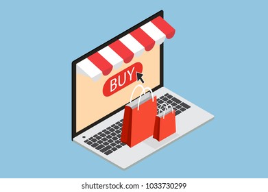 Online store. isometric design