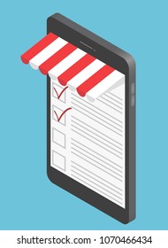 Online store. isometric design

