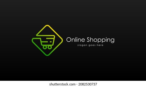 Online Store Logo Concept. Online Business Logo Template for E-Commerce 