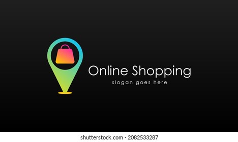 Online Store Logo Concept. Online Business Logo Template for E-Commerce 