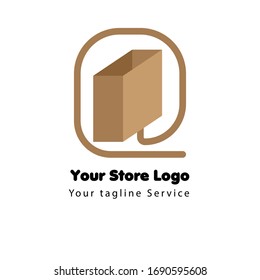 online store logo concept template for mall online, shopping online, deals online