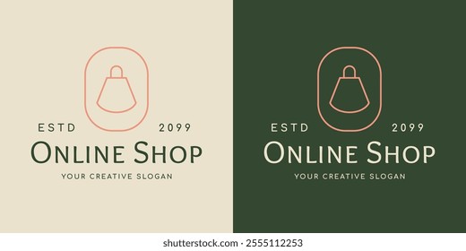 Online Store Logo Design. Perfect for Ecommerce, sale, discount or shop web elements.