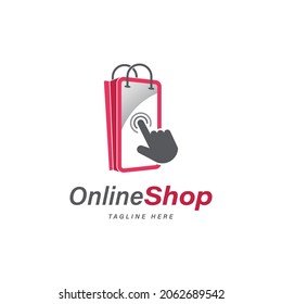 Online Store Logo Design Template, vector illustration