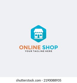 Online Store Logo Design Template. Vector illustration of shopping cart and shop bag combination logo design concept. Perfect for E-commerce, sales, discount or web store elements. Company emblem