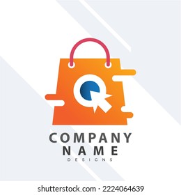 Online Store Logo Design Template. Vector illustration of a shopping cart and shop bag combination logo design concept. Perfect for E-commerce, sales, discount or web store elements. Company emblem
