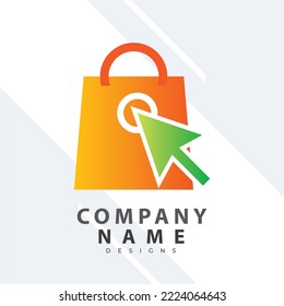 Design-Vorlage für Online-Store-Logos Vektorgrafik eines Shopping-Cards und Shop-Taschen-Kombinationslogos. Perfekt für E-Commerce-, Sales-, Discount- oder Web-Store-Elemente. Firmenlogo