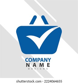 Plantilla de diseño del logotipo de la tienda en línea. Ilustración vectorial de un concepto de logotipo combinado de carrito de la compra y bolsa de la tienda. Perfecto para comercio electrónico, ventas, descuentos o elementos de tienda web. Emblema de la empresa