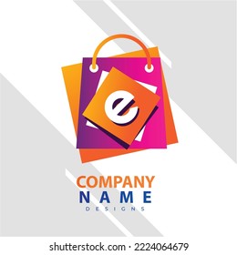 Plantilla de diseño del logotipo de la tienda en línea. Ilustración vectorial de un concepto de logotipo combinado de carrito de la compra y bolsa de la tienda. Perfecto para comercio electrónico, ventas, descuentos o elementos de tienda web. Emblema de la empresa