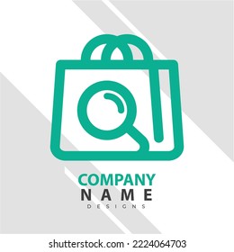 Online Store Logo Design Template. Vector illustration of a shopping cart and shop bag combination logo design concept. Perfect for E-commerce, sales, discount or web store elements. Company emblem