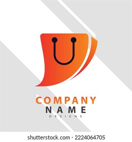 Online Store Logo Design Template. Vector illustration of a shopping cart and shop bag combination logo design concept. Perfect for E-commerce, sales, discount or web store elements. Company emblem