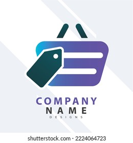 Design-Vorlage für Online-Store-Logos Vektorgrafik eines Shopping-Cards und Shop-Taschen-Kombinationslogos. Perfekt für E-Commerce-, Sales-, Discount- oder Web-Store-Elemente. Firmenlogo