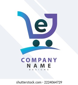 Online Store Logo Design Template. Vector illustration of a shopping cart and shop bag combination logo design concept. Perfect for E-commerce, sales, discount or web store elements. Company emblem