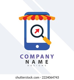 Online Store Logo Design Template. Vector illustration of a shopping cart and shop bag combination logo design concept. Perfect for E-commerce, sales, discount or web store elements. Company emblem