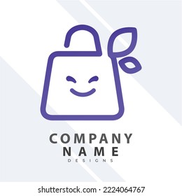Online Store Logo Design Template. Vector illustration of a shopping cart and shop bag combination logo design concept. Perfect for E-commerce, sales, discount or web store elements. Company emblem