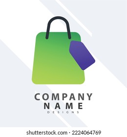 Online Store Logo Design Template. Vector illustration of a shopping cart and shop bag combination logo design concept. Perfect for E-commerce, sales, discount or web store elements. Company emblem