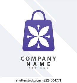 Online Store Logo Design Template. Vector illustration of a shopping cart and shop bag combination logo design concept. Perfect for E-commerce, sales, discount or web store elements. Company emblem