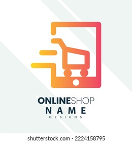 Plantilla de diseño del logotipo de la tienda en línea. Ilustración vectorial de un concepto de logotipo combinado de carrito de la compra y bolsa de la tienda. Perfecto para comercio electrónico, ventas, descuentos o elementos de tienda web. Emblema de la empresa