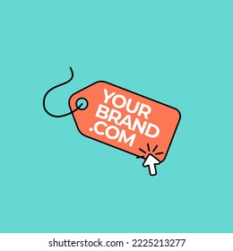 Online store logo design vector. price tag logo design concept. Price tag logo template.