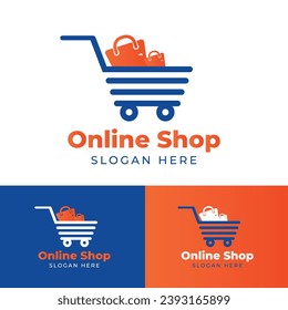 Diseño vectorial del logotipo de la tienda en línea