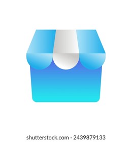 Online store marketplace or ecommerce shop vector icon illustration.